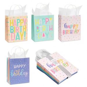 Colorful Art <b>Paper</b> Gift Bags for Kids Custom LOGO Wrapping <b>Tissue</b> <b>Paper</b> Happy Birthday Party Decorations for Girls and Boys - Product Image 2