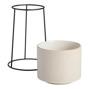 Maceta de Metal marfil, soporte de Metal negro personalizable para interior y exterior, decoración del hogar, nueva condición, colgante, vivero, soporte perfecto para plantas - Product Image 2