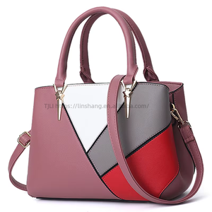Handbag Thick Chain Quilted Shoulder <b>Purses</b> Women's Contrast Colors Shoulder Bags Handbags for Women Luxury Wholesale - Product Image 3