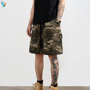 Alta calidad en blanco hombres algodón poliéster sarga camuflaje de talla grande Casual correr sudor cintura alta Multi-Bolsillo Cargo <span class=keywords><strong>corto</strong></span> - Product Image 5