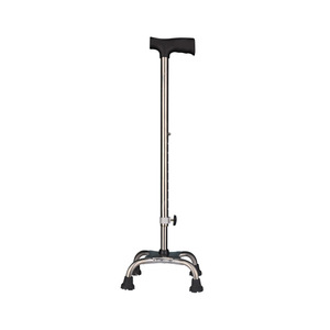 Canne antidérapante en acier inoxydable à quatre pieds pour personnes âgées, portable et réglable - Product Image 1