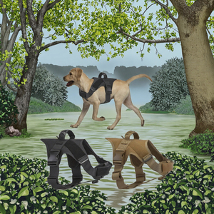 طقم تسخير كلب نايلون 1000D ، صدرية تكتيكية حديثة خارجية سريعة الإصدار مطبوع للصيد في فصل الربيع والصيف والشتاء - Product Image 3