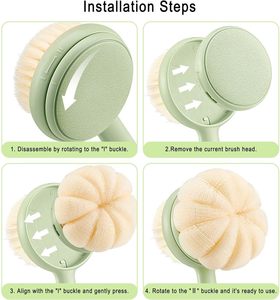 Spazzola da bagno spugnetta spugnetta spazzole da bagno spazzole da bagno con manico lungo - Product Image 6