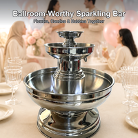 Fontaine à champagne pour mariage, fontaine à vin électrique en acier inoxydable, distributeur de vin, location, centre de table pour fête