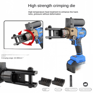 Outil de sertissage <span class=keywords><strong>hydraulique</strong></span> à batterie, tension personnalisée 6.0Ah 60KN 16-70, <span class=keywords><strong>pince</strong></span> à câble sans fil de haute qualité pour câbles en Al et Cu - Product Image 2
