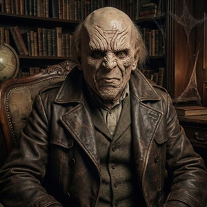Scary <strong>Old</strong> Man Latex <strong>Mask</strong> Wrinkled Face Fierce <strong>Eyes</strong> Bald Head-Funny Goofy Halloween Birthday Christmas Party <strong>Masks</strong> for Adults - Product Image 4