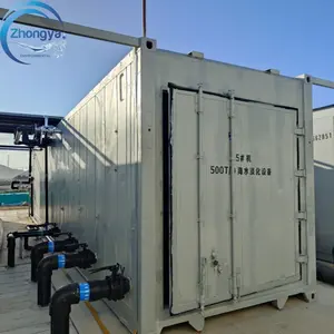 Large Capacity Mobile Water Machine Station Seawater Desalination RO Membrane Reverse Osmosis Plant Pump Motor PLC Engine Farms