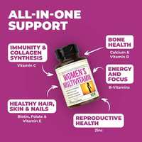 Meilleures multivitamines pour femmes adultes, nutriments essentiels, sans OGM, sans gluten, sans produits laitiers, sans soja, soutien quotidien pour la santé, 60 capsules