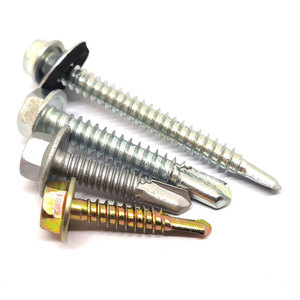 Vente chaude 410 acier inoxydable tête de rondelle hexagonale vis autotaraudeuses vis de toiture autotaraudeuses <span class=keywords><strong>pour</strong></span> métal - Product Image 1