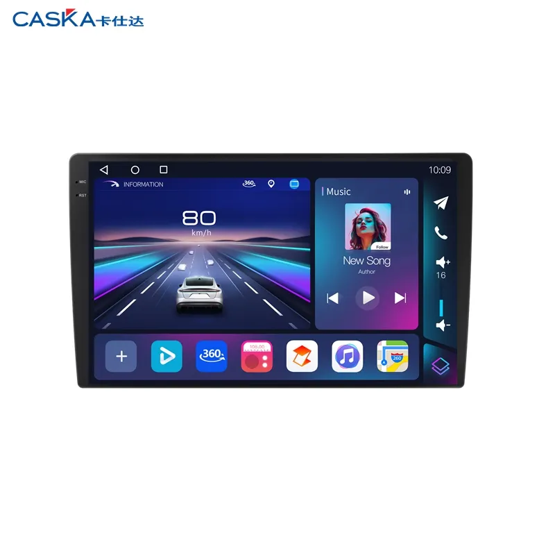 2K QLED Screen 3D Car Dvd Player Bird View Android 12 360 Degree Car Camera System For Toyota Highlander