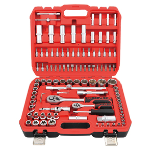 KAFUWELL SS23231A Juego <span class=keywords><strong>de</strong></span> <span class=keywords><strong>Herramientas</strong></span> Mecánicas <span class=keywords><strong>para</strong></span> Reparación <span class=keywords><strong>Automotriz</strong></span>, 108 Piezas, 1/2 y 1/4 <span class=keywords><strong>de</strong></span> Pulgada, Estuche Rojo Económico - Product Image 1