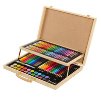 Boîte en bois naturel écologique personnalisée avec insertion stylo marqueur stylo crayon emballage boîte en bois