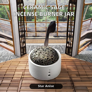 Nouvellement publié cônes de sauge encensoir automne-saison encens bobine brûleur charbon de bois résine brûleur pot encens autocollant-pour aromatique - Product Image 3