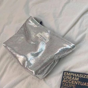 Moda feminina portátil bolsa de embreagem brilhante para rosa zíper bolsa cosmética para jantares Eco-Friendly resistente à água - Product Image 2