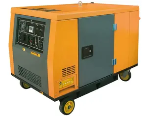 ชุดเครื่องกําเนิดไฟฟ้าดีเซลระบายความร้อนด้วยอากาศแบบพกพาขนาด 10 Kva พร้อม ATS