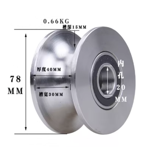 U oluk parça tekerlek özel rulman 45 çelik palet makarası tekerlek kablosu kasnak tekerlekler - Product Image 4