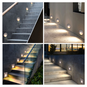 Lámpara de pared interior inteligente de 1W, 2W, 3W, IP65, luz LED para escalera para pasillo, esquina de pared Interior, luz de pie empotrada - Product Image 5