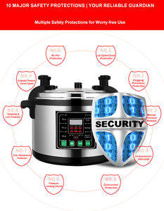 <span class=keywords><strong>Olla</strong></span> <span class=keywords><strong>a</strong></span> Presión Eléctrica Multifuncional de Acero Inoxidable de <span class=keywords><strong>15</strong></span> <span class=keywords><strong>Litros</strong></span>, 17 <span class=keywords><strong>Litros</strong></span>, 21 <span class=keywords><strong>Litros</strong></span>, con Pantalla LED para Uso Doméstico o Hotelero, Color Plateado - Product Image 4