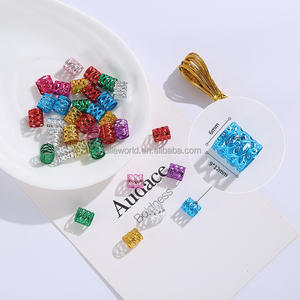 BELLEWORLD venta al por mayor oro metálico cadena brazalete Clip cuentas de madera Kit tubo de filigrana <span class=keywords><strong>Loc</strong></span> accesorios para el cabello para la decoración del trenzado - Product Image 2