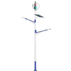 Lampadaire solaire LED en alliage d'aluminium, étanche IP65, lumière du jour 5000K, capteur de mouvement, distribution de type III, garantie 10 ans, Ra90 - Product Image 1