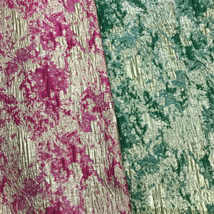 Haut de gamme or <span class=keywords><strong>soie</strong></span> peinture à l'encre en Europe et en amérique vaste ciel printemps été automne Jacquard tissu robe de soirée jupe courte - Product Image 4