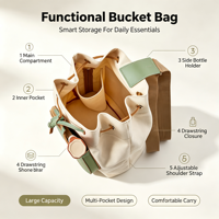 Sac à dos personnalisé et élégant en toile pour porte-raquette de picklelball avec sangle réglable et poches multiples Sac à bandoulière de pickleball