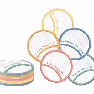 Disques démaquillants lavables, écologiques, naturels, réutilisables, en coton et bambou bio, 8 cm, pour femmes, 2-4 couches - Product Image 1