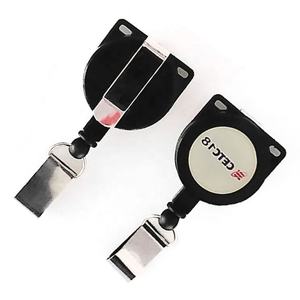 Porte-badge de carte bobines avec clip nom bobine ronde écologique Logo personnalisé mélange de couleurs lanière rétractable fournitures scolaires de bureau - Product Image 5