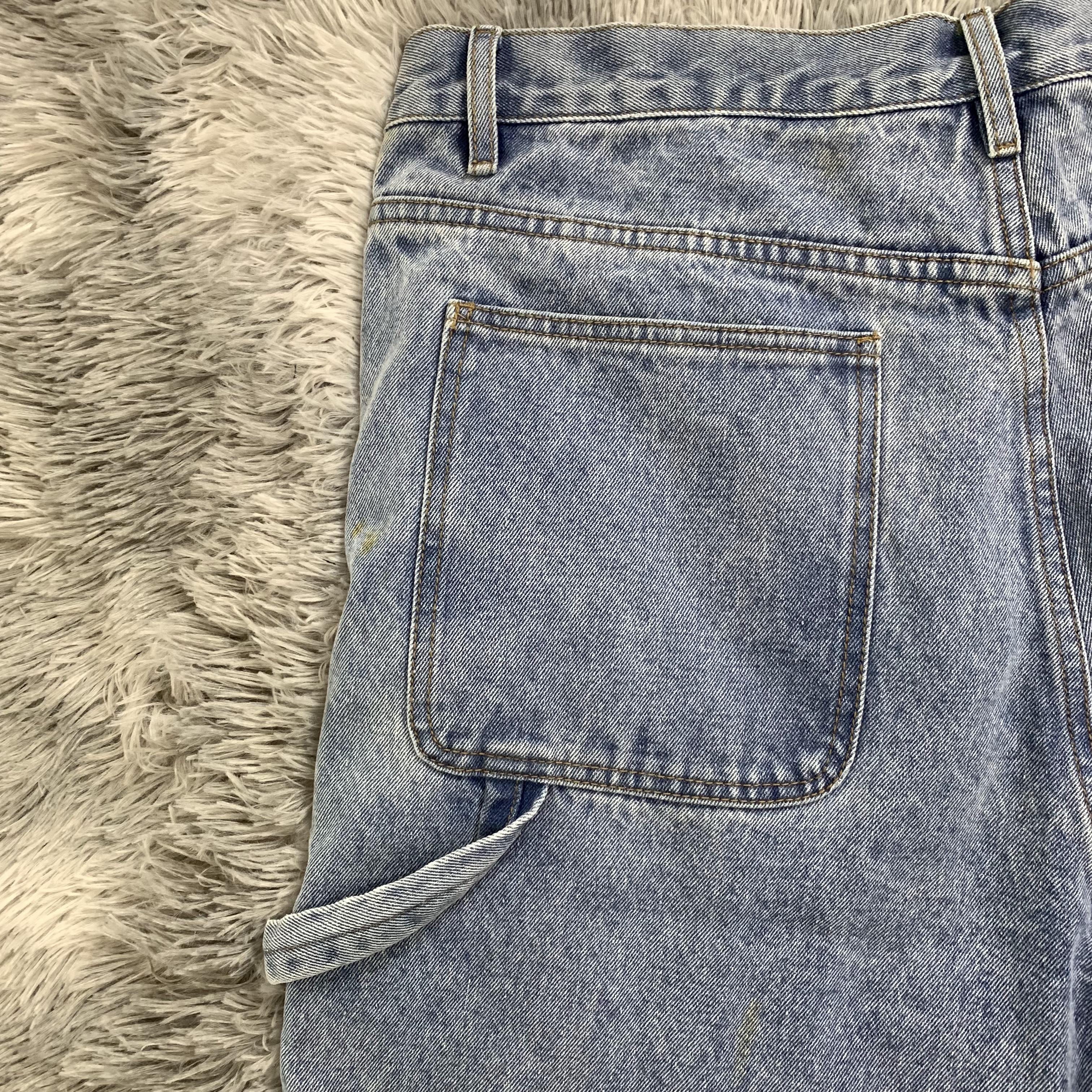geeks DENIM DOWBLE KNEE HALF PANTS