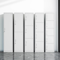 Serrure à clé moderne pour immeuble d'appartements, armoire verticale en métal pour le rangement des vêtements de bureau à domicile, armoire à porte simple Almirah en acier