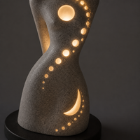 Sculptures en fibre de verre pour décoration de galerie d'art, sculpture abstraite de figure féminine en fibre de verre avec éclairage LED pour la décoration de la maison