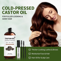 Huile de ricin 100% pure naturelle pressée à froid sans hexane pour les soins des cheveux, des cils et de la peau, vente en gros, étiquette privée
