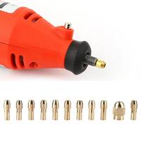 Accessoires de meulage électrique, Mini perceuse, mandrin à pince en laiton pour outil rotatif Dremel, y compris le stylo de gravure, noyau en cuivre
