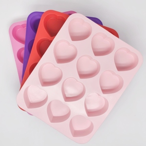 แม่พิม<span class=keywords><strong>พ</strong></span>์ซิลิโคนทำขนมเค้ก/<span class=keywords><strong>คั</strong></span><span class=keywords><strong>พ</strong></span><span class=keywords><strong>เค้ก</strong></span> รูปหัวใจ 12 หลุม <span class=keywords><strong>พ</strong></span>ร้อมถุง OPP - Product Image 3