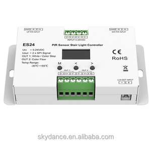 Controlador de Luz para Escaleras SKYDANCE 24CH con Sensor PIR Dual <span class=keywords><strong>ES24</strong></span> 5-24VDC 24*1A - Product Image 2