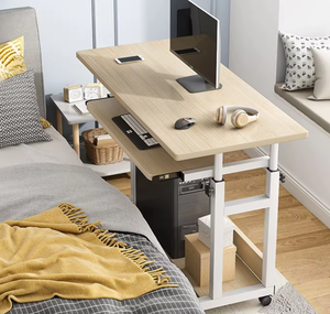 Escritorio de Computadora para Lado de Cama, Móvil, Altura Ajustable, Moderno, para Sala de Estar, Dormitorio, Estudio, Mesa para Estudiantes, Dormitorio Pequeño, Simple - Product Image 5