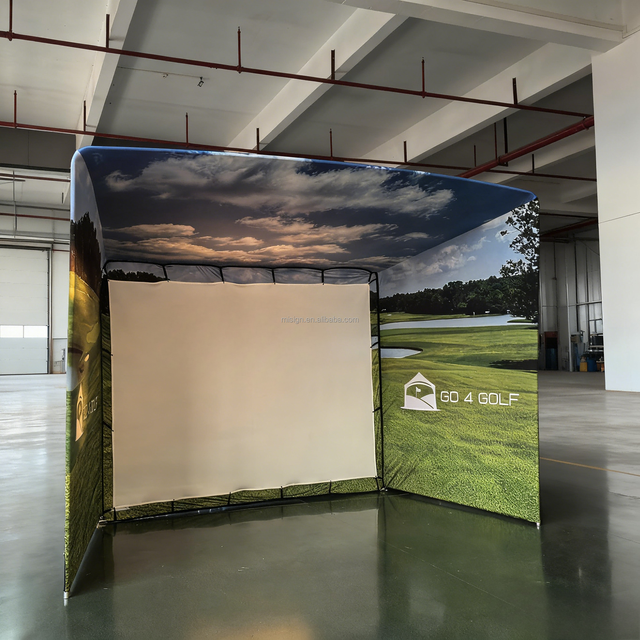 Fast Setup Indoor Golf Simulator Contain House with Projection Screen Golf Course Game Practice Home Fabric Enclosurer Golf