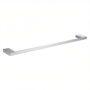 Porte-serviettes mural Maela Line 60 cm en acier inoxydable finition chromée, accessoire de salle de bain - Product Image 3