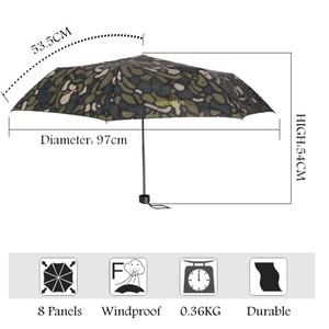 Modern Double Canopy Customized Three-Folding Fully-<b>Automatic</b> <b>Umbrellas</b> for Outdoor Advertising Business Gifts Rain - Product Image 6
