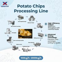 Ligne de production entièrement automatique de chips et de croustilles de pommes de terre 500 kg/h, machine à fabriquer des chips de pommes de terre à haute productivité