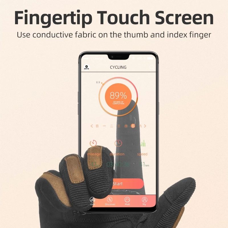 Guanti Da Bicicletta ROCKBROS Guanti Da Ciclismo Antiscivolo Traspiranti Touch Screen Guanti Da Equazione Invernali Termici Caldi Con Da Intere