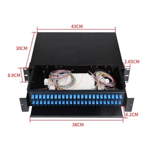<span class=keywords><strong>2U</strong></span> 19 ''แผงต่อสายไฟเบอร์ออปติกแบบเลื่อนได้กล่องขั้วชนิดลิ้นชัก SC 48พอร์ตสายออปติก - Product Image 6