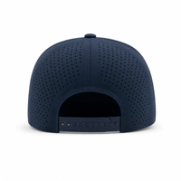 Casquette de golf ToughRhino personnalisée avec logo en PVC, 5 panneaux, imperméable, découpée au laser, perforée, casquette de sport de type baseball