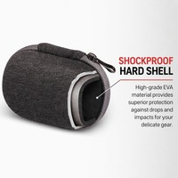 Estuche de Viaje Individual para Reloj, Negro, de EVA Premium, con Cierre de Cremallera, Resistente a Impactos, Organizador Portátil para Relojes Mecánicos y Smartwatches