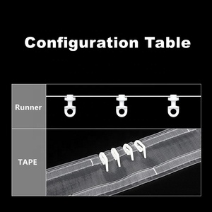 Acessórios de Cortina Onda S Dobrável de Alta Qualidade 60 70 80 mm – Ganchos e Puxadores para Varão de Cortina Onda S - Product Image 4