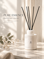 Diffuseur de parfum d'ambiance en céramique 100 ml avec bâtonnets en fibre à parfum longue durée pour chambre, salon, cadeau