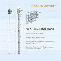 Poteau en acier galvanisé haute résistance anti-corrosion de 36 m pour complexes sportifs, directement de l'usine Golden Bright