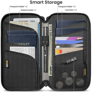 Lightweight Travel Storage Bag <strong>Passport</strong> Holder <strong>Family</strong> with RFID Blocking <strong>Passport</strong> <strong>Wallet</strong> Women with SimCard Holder and Eject Pin - Product Image 4