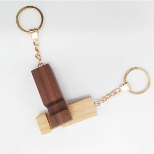 Custom Logo <b>Key</b> <b>Ring</b> Chain Phone Holder Portable Phone Holder <b>Key</b> Hanging Decor Tabletop Phone Holder Wood for Travel Home - Product Image 5