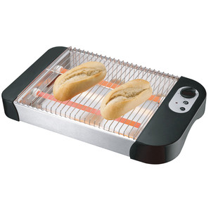 <span class=keywords><strong>Grille</strong></span>-<span class=keywords><strong>pain</strong></span> plat 600W avec panneau latéral en métal inoxydable/<span class=keywords><strong>bouton</strong></span> marche/arrêt PP - Product Image 1